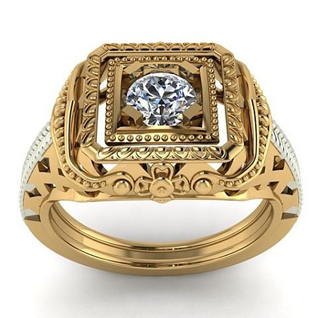 Square Alloy with Crystal Rhinestone Finger Rings FS-WG4A2D8-26-1