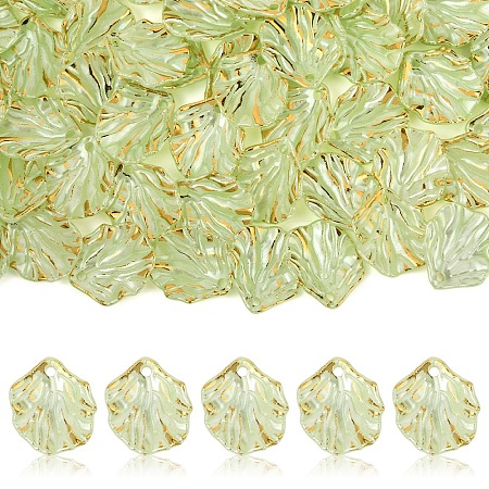 100Pcs Opaque Acrylic Pendants MACR-YW0004-08G-1