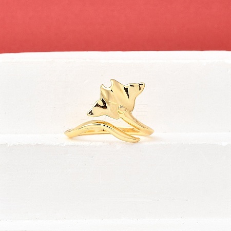 Brass Cuff Rings for Women RJEW-F184-08A-G-1