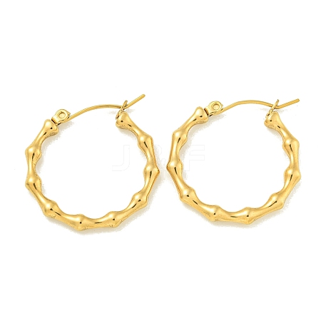 PVD Vacuum Plating 304 Stainless Steel Hoop Earrings for Women EJEW-G401-06G-1