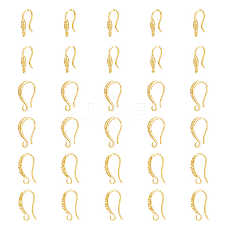 DICOSMETIC 30Pcs 3 Style Rack Plating Brass Earring Hooks KK-DC0002-02-1