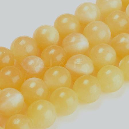 Natural Topaz Jade Beads Strands G-E266-11A-6mm-1