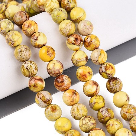 Natural Imperial Jasper Beads Strands G-N342-63J-1