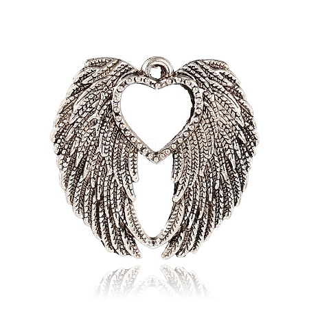Heart Wing Tibetan Style Alloy Pendants PALLOY-I114-52AS-1