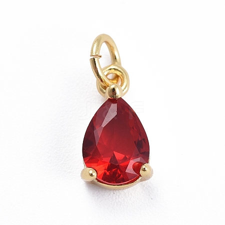 Brass Micro Pave Cubic Zirconia Pendants ZIRC-E164-64G-A-1