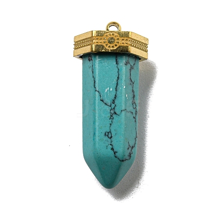 Natural Turquoise Pointed Pendants STAS-K273-03G-04-1