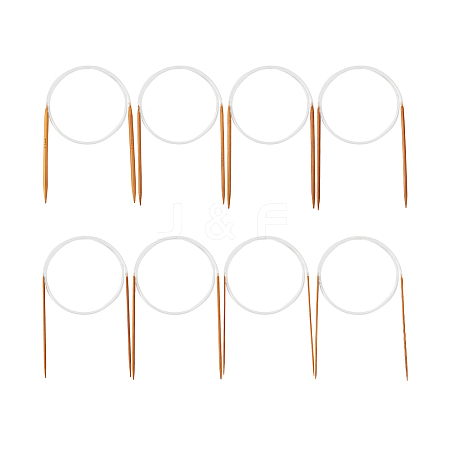 16Pcs 8 Styles Rubber Wire Bamboo Circular Knitting Needles TOOL-DJ0001-22-1