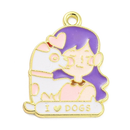 Cartoon Alloy Enamel Pendants ENAM-M217-01B-G-1