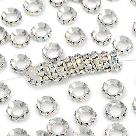Brass Rhinestone Spacer Beads RB-A020-10mm-28S-1