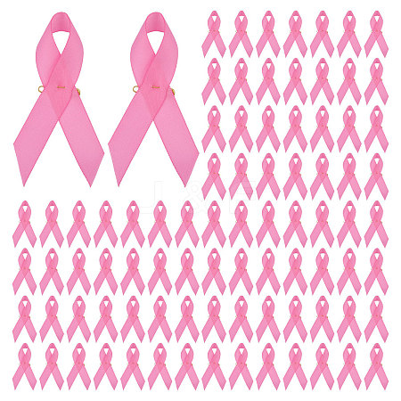 Awareness Ribbon Nylon Brooch JEWB-WH0056-008A-1