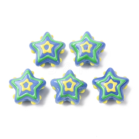 Glass Enamel Beads GLAA-B033-02B-1