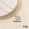 304 Stainless Steel Heart Pendant Necklaces SS2971-3-1