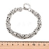 304 Stainless Steel Byzantine Chain Bracelets for Women Men BJEW-H643-09P-5