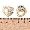 304 Stainless Steel & Natural Freshwater Shell Pendants SA-CBADC81-10G-01-3