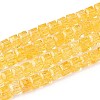 Crackle Transparent Glass Beads Strands GLAA-N062-6mm-04-1