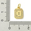 Rack Plating Brass Micro Pave Clear Cubic Zirconia Charms KK-G501-01D-G-3