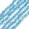 Electroplate Transparent Glass Beads Strands GL-CBA7A17-01A-08-1
