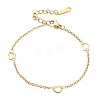 304 Stainless Steel Heart Link Chain Bracelet for Women BJEW-B064-08G-1