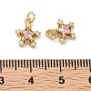 Brass Micro Pave Cubic Zirconia Pendants KK-A291-13B-G-4