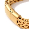 PVD Vacuum Plating 201 Stainless Steel Wheat Chain Bracelets for Women Men BJEW-H612-06C-G-3