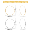 60Pcs 2 Colors 316 Surgical Stainless Steel Wine Glass Charms Rings STAS-DC0001-45-5
