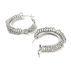 Brass Hoop Earrings EJEW-K264-04P-2
