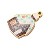 Christmas 304 Stainless Steel Enamel Pendants STAS-B112-02G-06-2