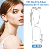 100Pcs 304 Stainless Steel Hoop Earring Findings STAS-BBC0005-94S-02-2