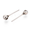 304 Stainless Steel Stud Earring Findings STAS-F329-01B-P-3
