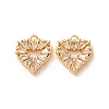 Valentine's Day Brass Micro Pave Clear Cubic Zirconia Charms KK-A304-24H-G-1