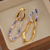 Alloy & Enamel Dangle Stud Earrings WG242C1-01-5