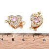 Brass Micro Pave Cubic Zirconia Box Clasps KK-B125-07G-01-3