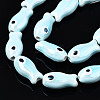 Handmade Porcelain Ceramic Beads Strands X1-PORC-T006-03O-3