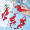 Gorgecraft 4Pcs 2 Style Leaf Computerized Embroidery Cloth Iron on/Sew on Patches DIY-GF0008-58C-3