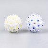 Handmade Polymer Clay Rhinestone with Resin Daisy Flower CLAY-T022-02A-2