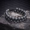 Synthetic Hematite Braided Bead Bracelet BJEW-SW00001-18-4