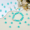 100Pcs Transparent Spray Painted Glass Beads GLAA-DC0001-61A-4