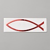 PVC Self Adhesive Jesus Fish Car Stickers STIC-WH0004-36A-1
