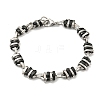 Two Tone 201 Stainless Steel Oval Link Chain Bracelet BJEW-B078-22BP-1