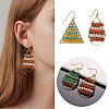 DIY Beads Geometry Drop Earring Making DIY-SZ0007-02-5