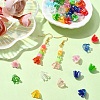 15 Styles UV Plating & Opaque Iridescent Acrylic Bead Caps MACR-YW0003-08-6