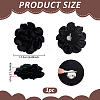 Flower Polyester Brooches JEWB-WH0001-47P-01-2