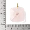 Natural Rose Quartz Faceted Pendants G-C274-03J-3