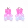 Gradient Color Opaque Resin Pendants X-RESI-R433-01-3