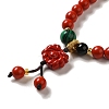 6mm Round Cinnabar Mala Stretch Bracelets BJEW-B080-28A-05-2