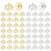 20Pcs 2 Colors Brass Bead Cap Pendant Bails KK-YW0003-45-2