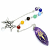 Natural Amethyst Horse Eye Dowsing Pendulum Big Pendants PW-WG8D3DA-06-1