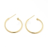 Brass Ring Stud Earrings EJEW-B013-03-1