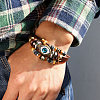 Imitation Leather Multi-strand Bracelets for Men WGBDC80-03-1