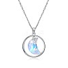 Trendy 925 Sterling Silver Pendant Necklace NJEW-BB30718-1